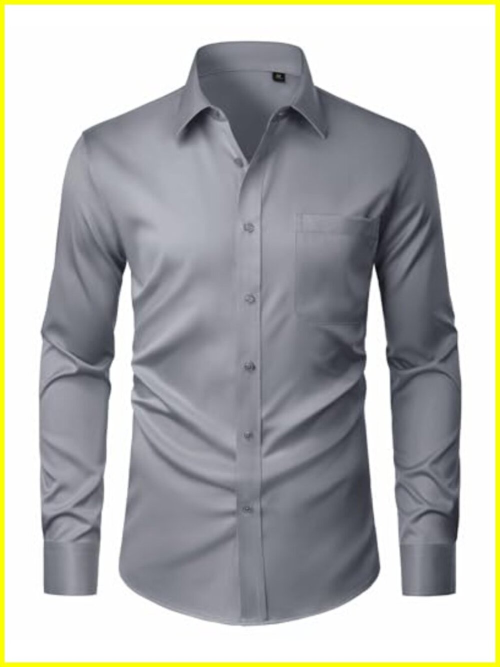 Men's Stretch Stain Shield Button Down Dress Shirt Wrinkle Resistant Long